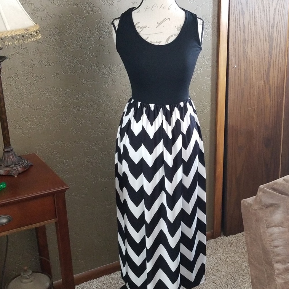 Black and white Chevron dress